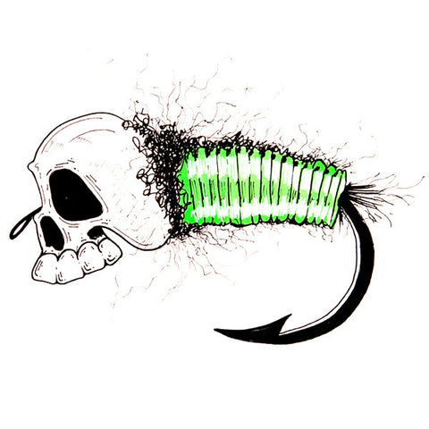 The Green Caddis (Print) - Dead Weight Fly